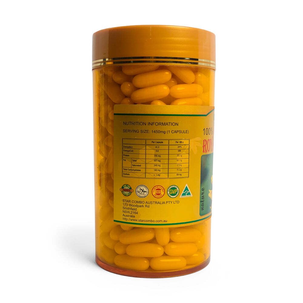 Costar Royal Jelly 1450mg capsules packaging highlighting overall well-being.