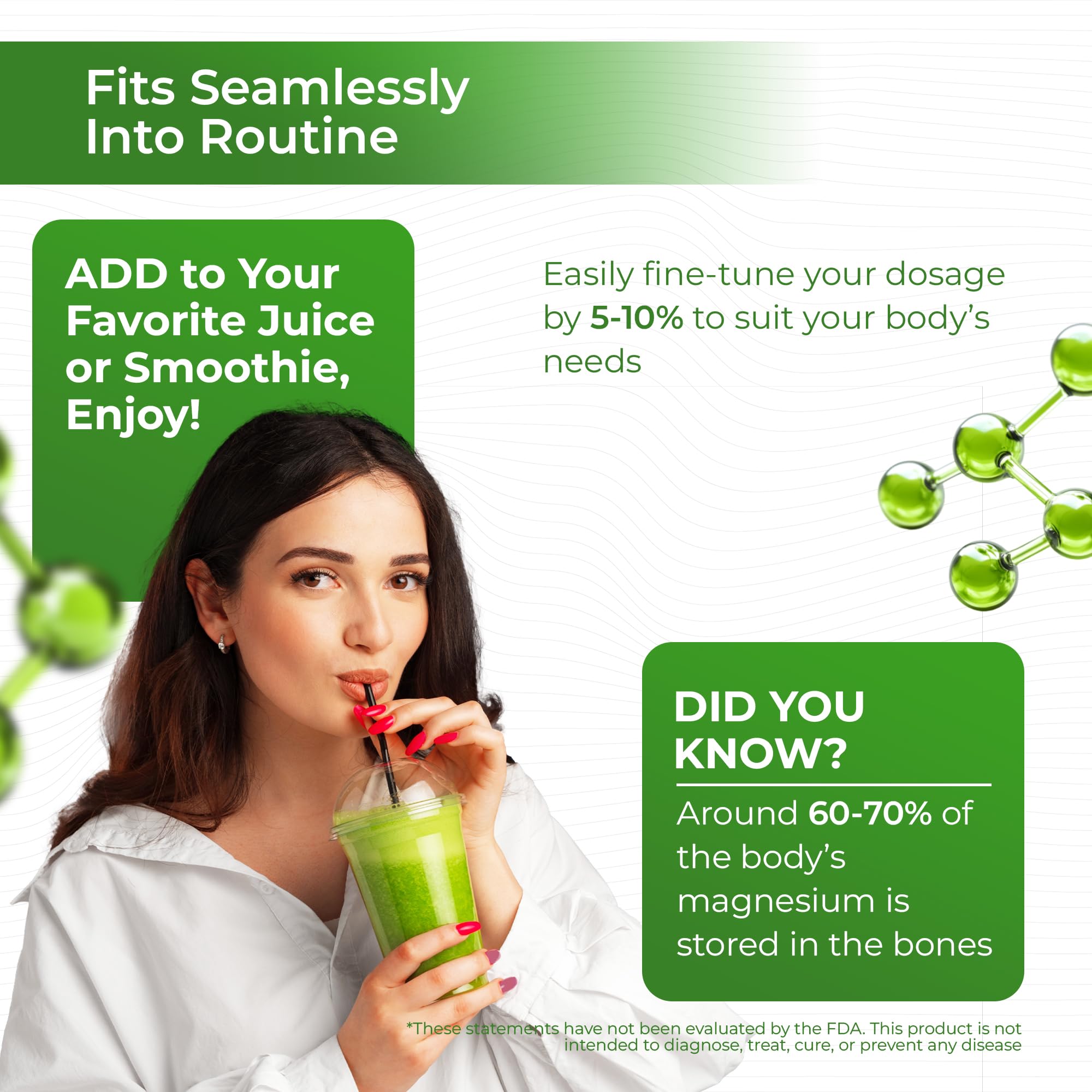 Cosynee magnesium glycinate powder non-GMO packaging visuals