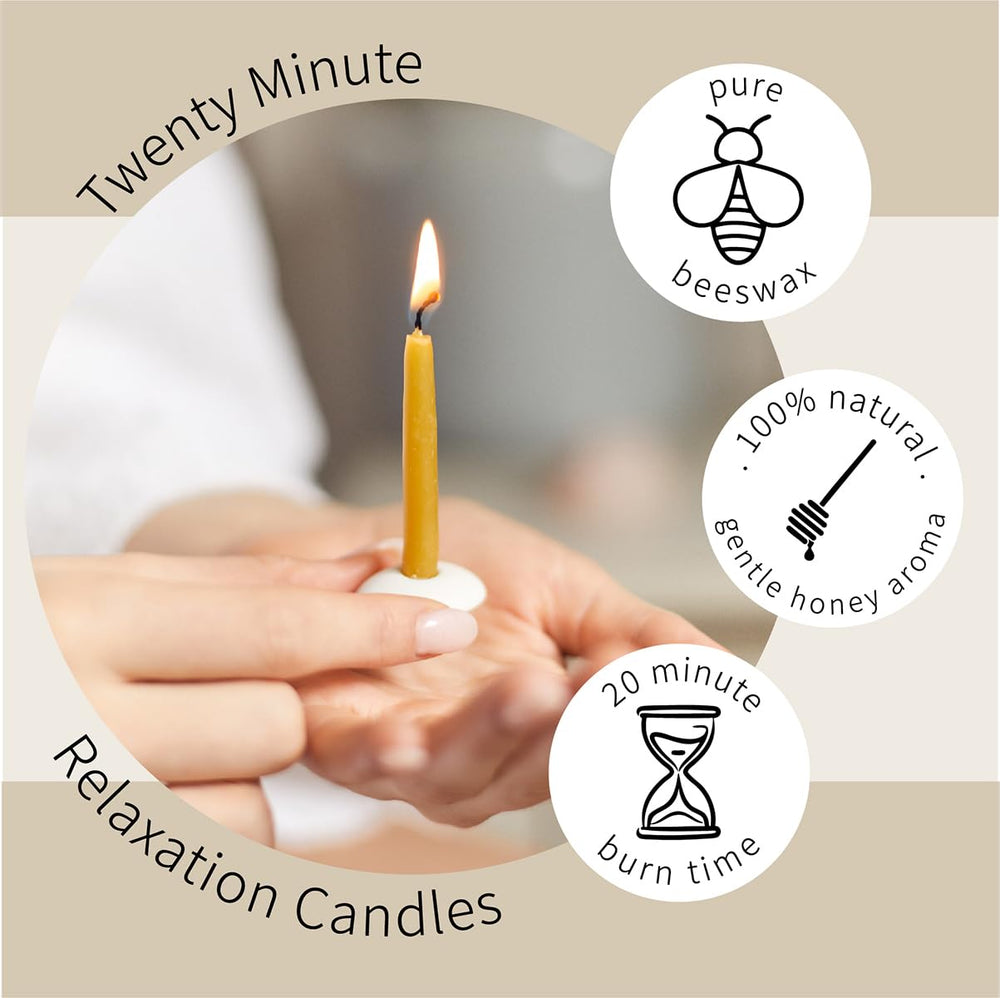 Cotton & Grey relaxation candles emit a soft glow for a tranquil mood.