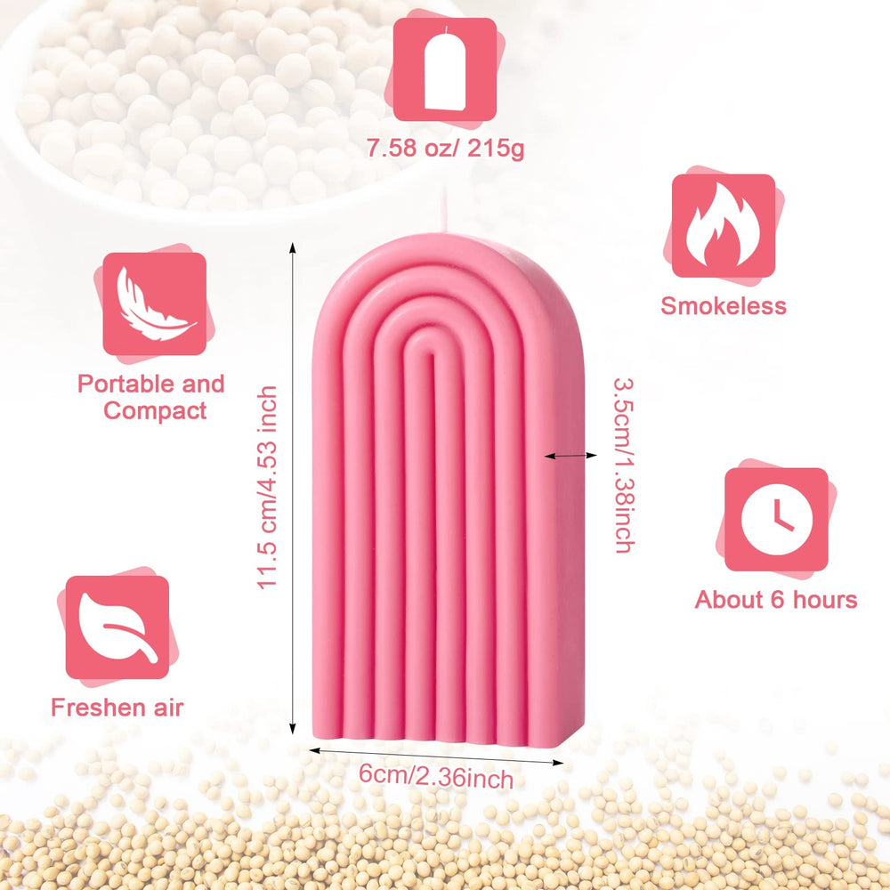 Coume geometric pink candle adds stylish decor