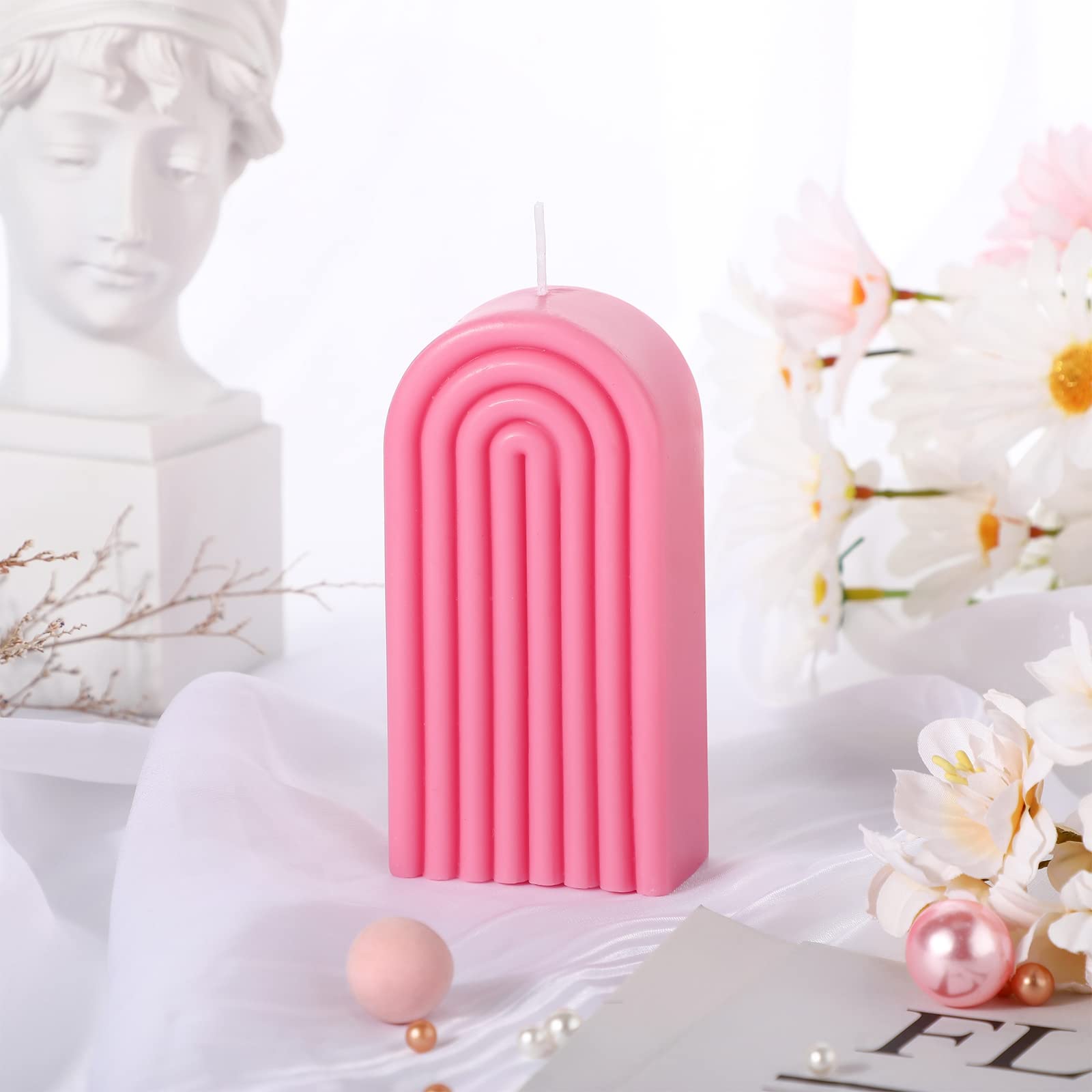 Coume soy wax pink candle with clean burn