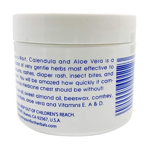 Country Comfort Comfrey Aloe Salve application on skin for gentle care.