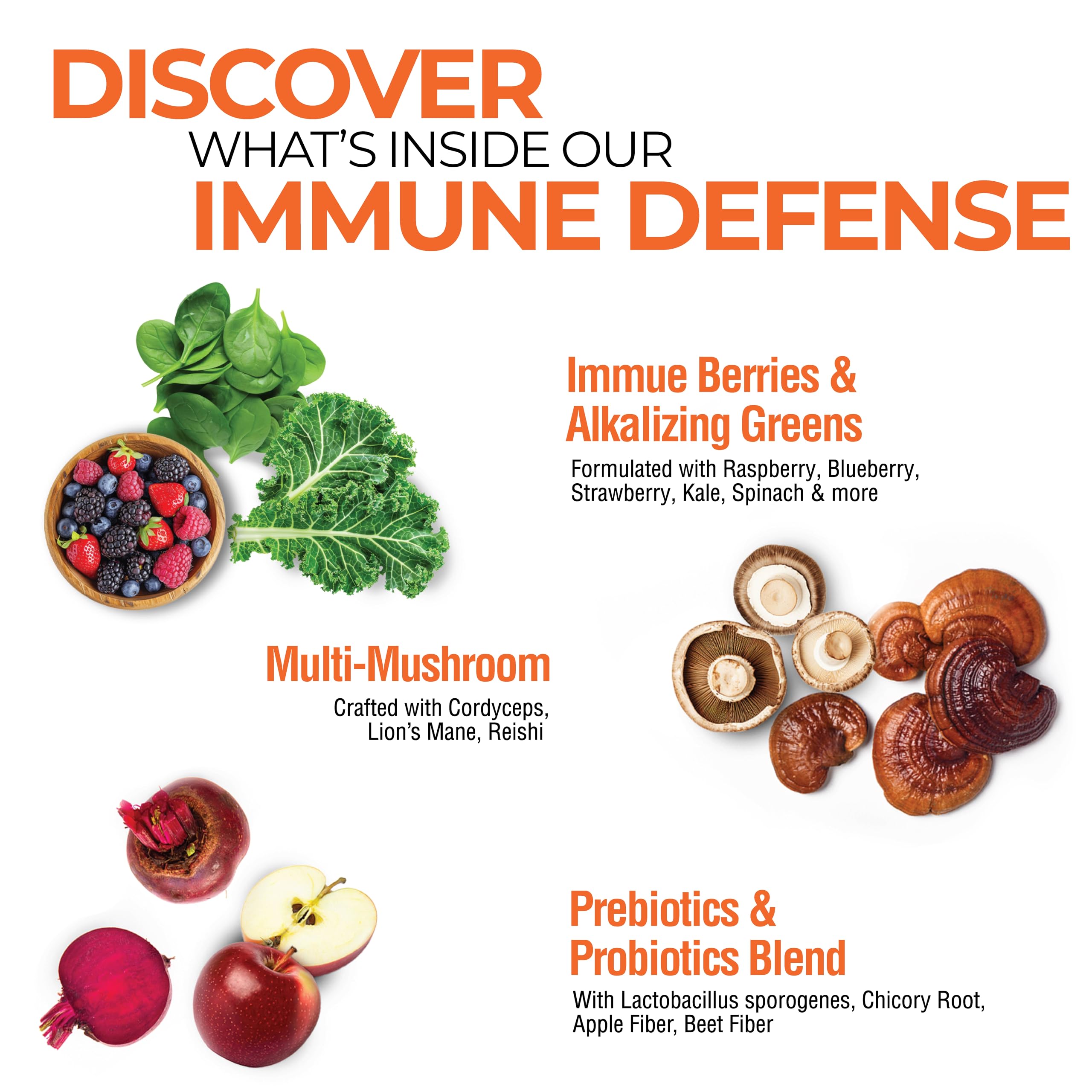 Country Farms Immune Defense powder being stirred into a smoothie for hydration.
