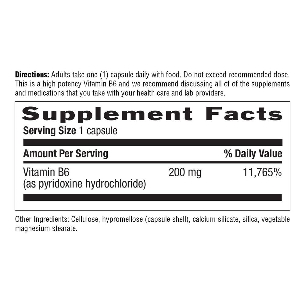 Country Life B-6 gluten-free label emphasizes allergen-free formulation