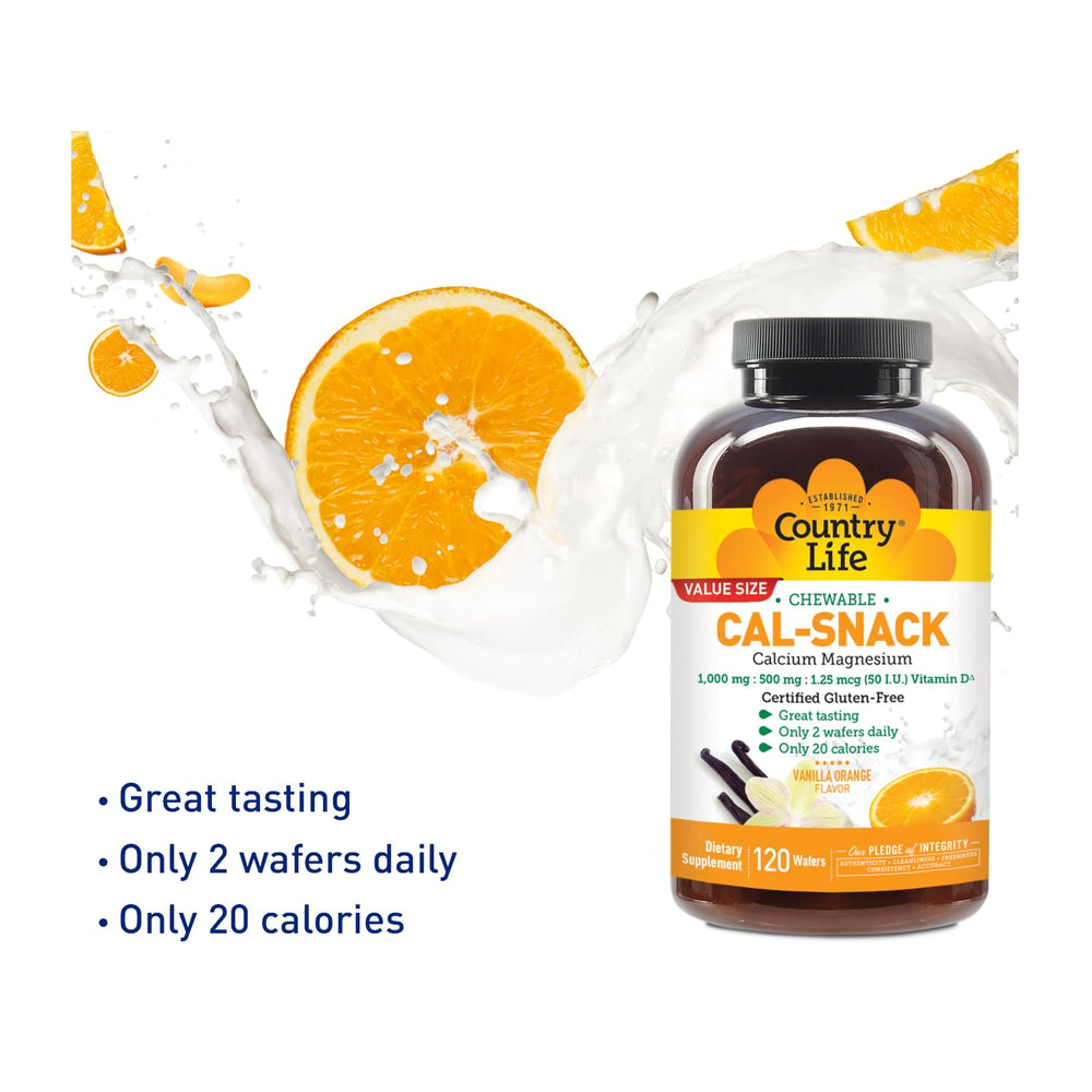 Country Life Cal-Snack nutrition facts panel shown