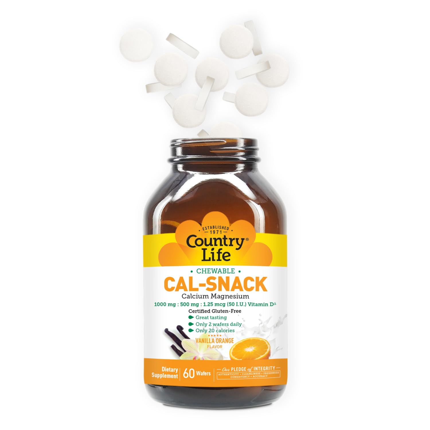 On-the-go packaging of Country Life Cal-Snack fits daily routines
