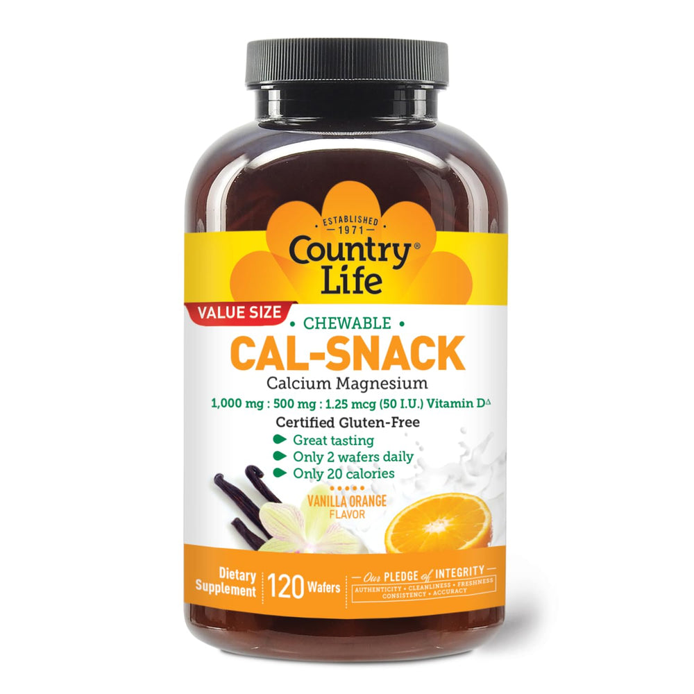 Country Life Cal-Snack vitamin D3 label visible on bottle