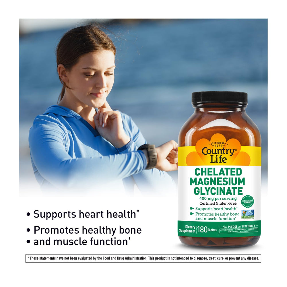 Country Life magnesium glycinate recovery scene with athletes and relaxed muscles