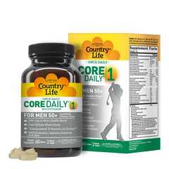 Country Life CORE Daily-1 Men 50+ bottle front showing daily energy support.