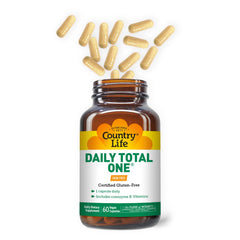 Country Life Daily Total One vegan capsule ideal for easy daily wellness.
