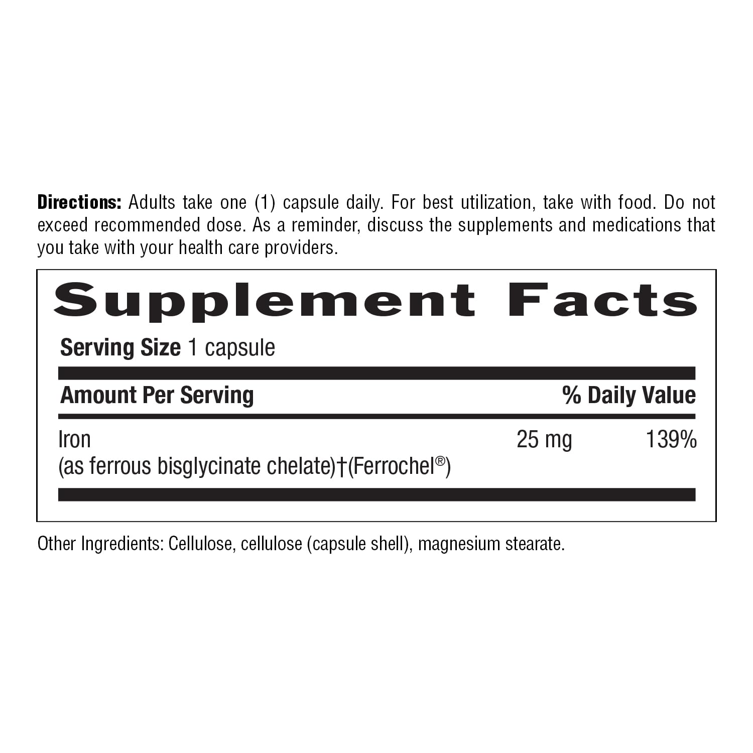 Country Life Easy Iron 25mg capsules aligned on a clean surface for daily wellness routine.