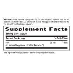Country Life Easy Iron 25mg capsules aligned on a clean surface for daily wellness routine.