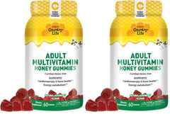 Country Life Honey Gummies bottle front view with natural honey flavor for daily wellness.