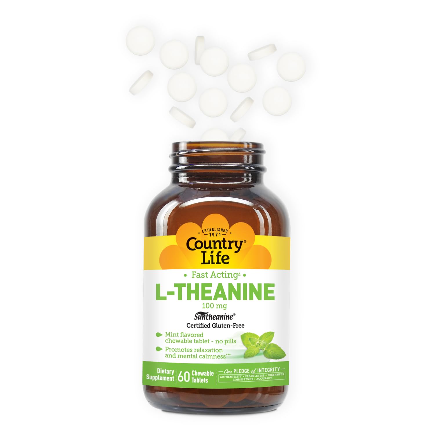 Country Life L-Theanine halal certification logo on carton