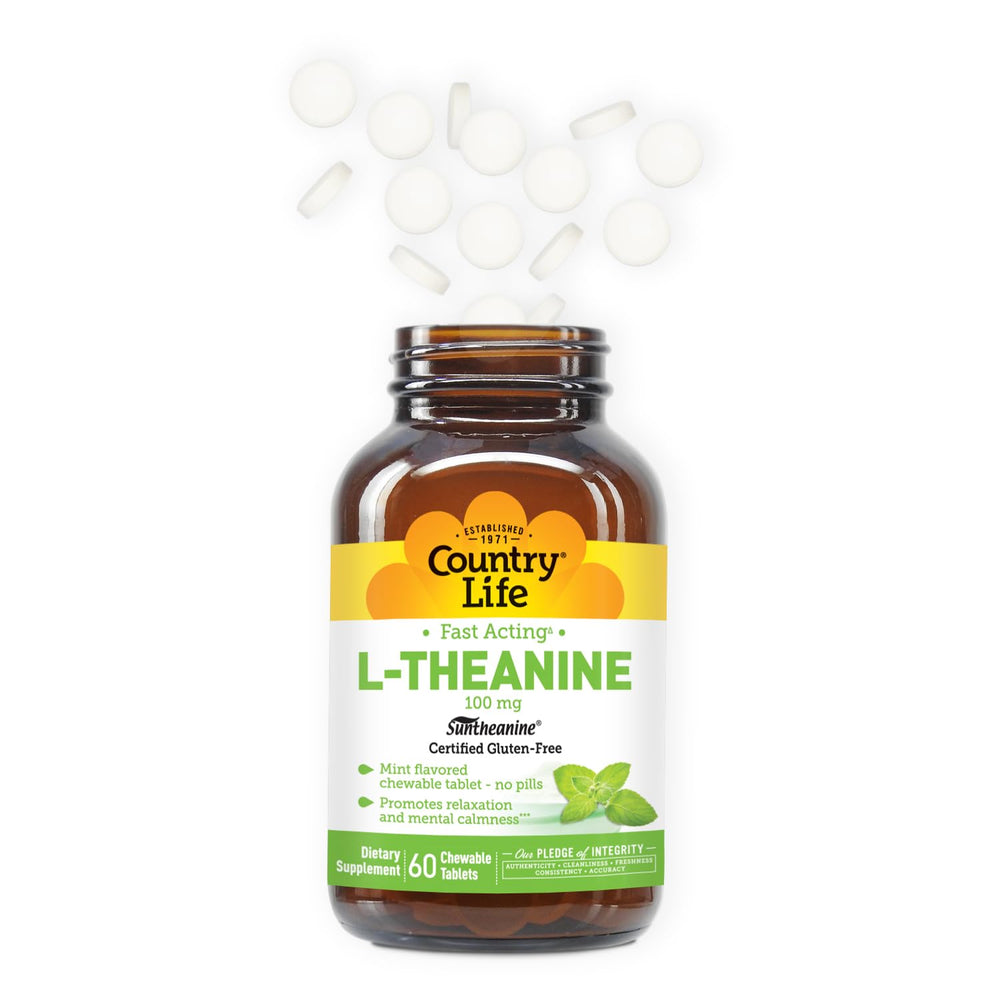 Country Life L-Theanine halal certification logo on carton
