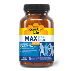 Country Life Max for Men tablets close-up emphasize plant-based nutrients
