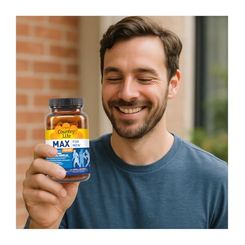 Morning routine with Country Life Max for Men for daily use beside breakfast.