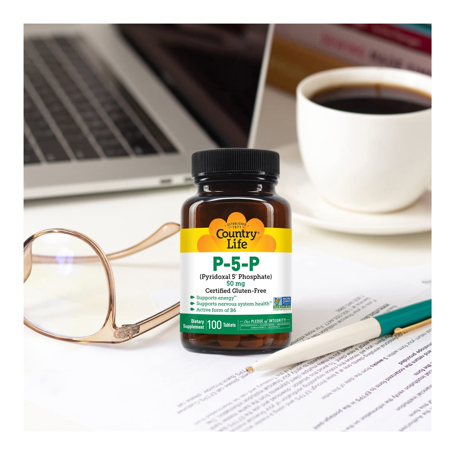 Country Life P-5-P vitamin B6 ingredients test results graphic.