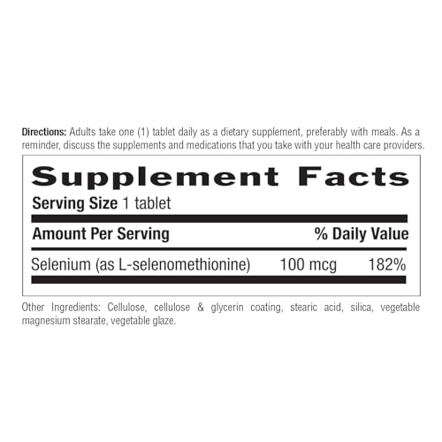 Country Life Selenium tablets closeup showing compact, easy-to-swallow pills.