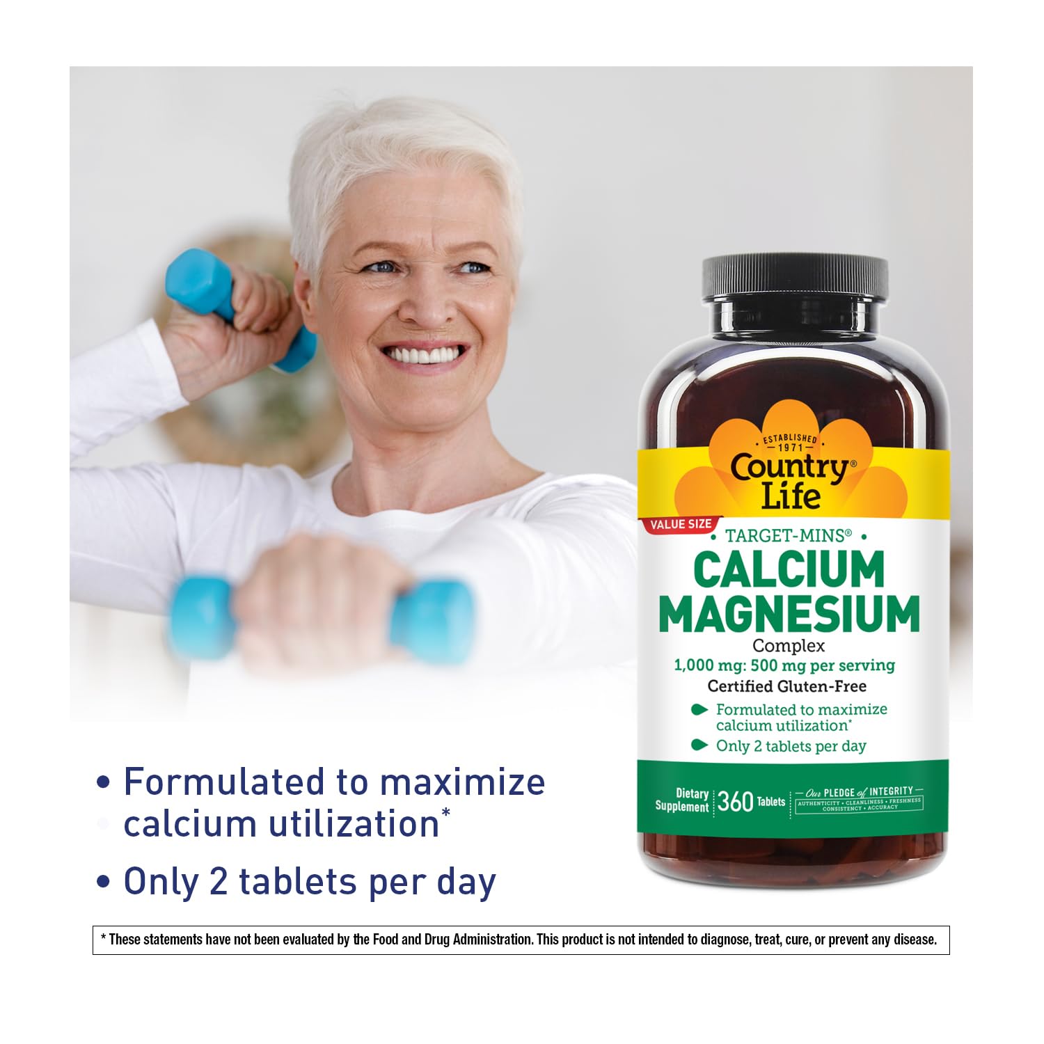 Country Life Target-Mins capsules closeup emphasizes gluten-free formula.