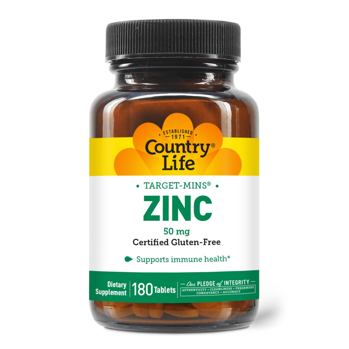 Country Life Target-Mins Zinc bottle ready for daily immune support