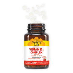 Close-up of country life K2-500 strawberry chewable tablet