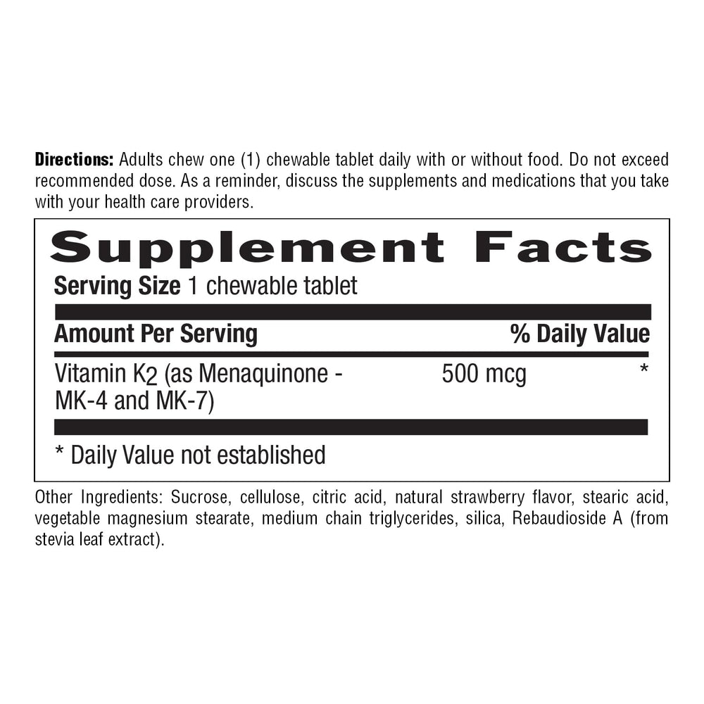Daily usage of country life vegan k2-500 chewables in routine