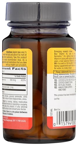 Country Life Vegan Vitamin K2 dual MK-4 MK-7 formula supports bone and teeth health