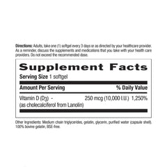 Gluten-free certification badge on Country Life Vitamin D3 packaging