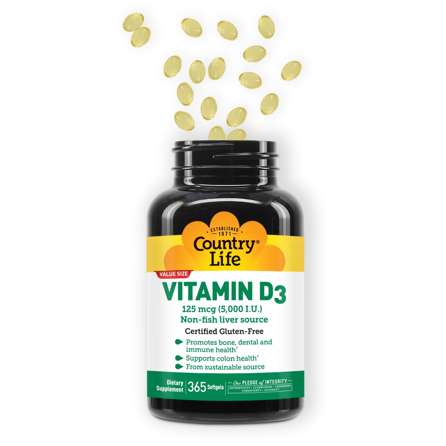 Visual of immune support concept with Country Life Vitamin D3 5000 IU.