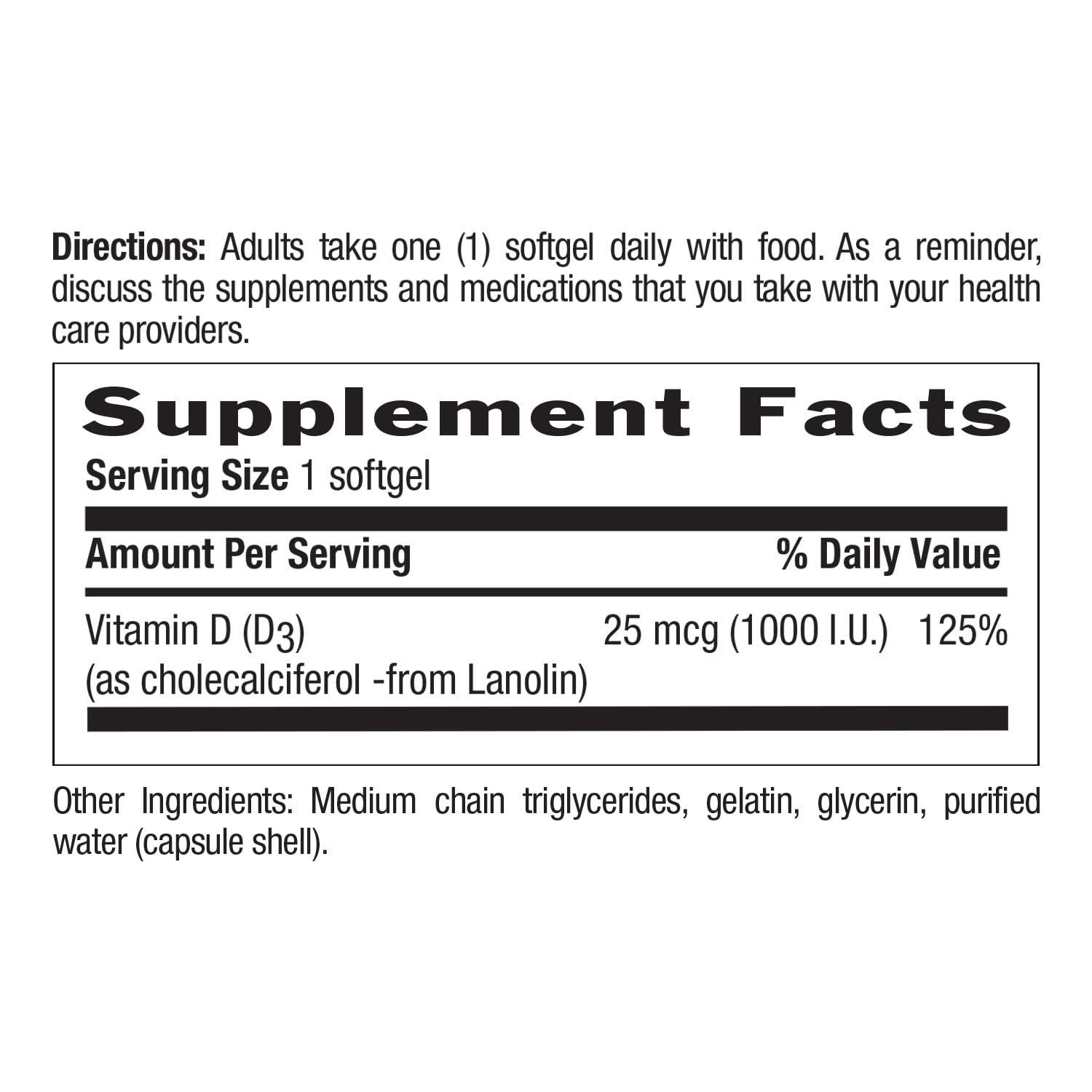 Close-up of Country Life Vitamin D3 softgels for daily use