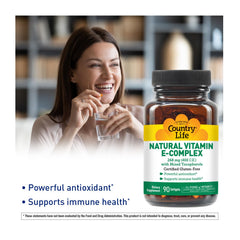 Country Life Vitamin E-Complex softgels ready for daily immune and heart support