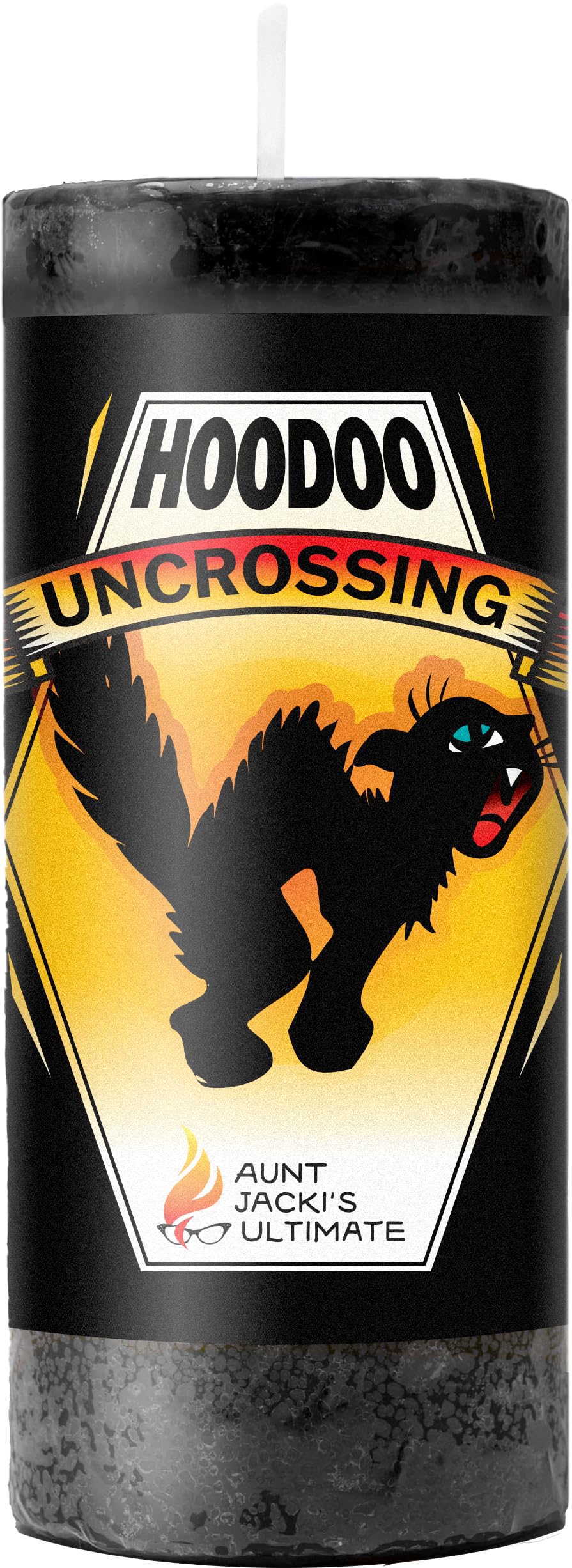 Coventry Creations Aunt Jacki's Uncrossing Candle for energy clearing rituals.