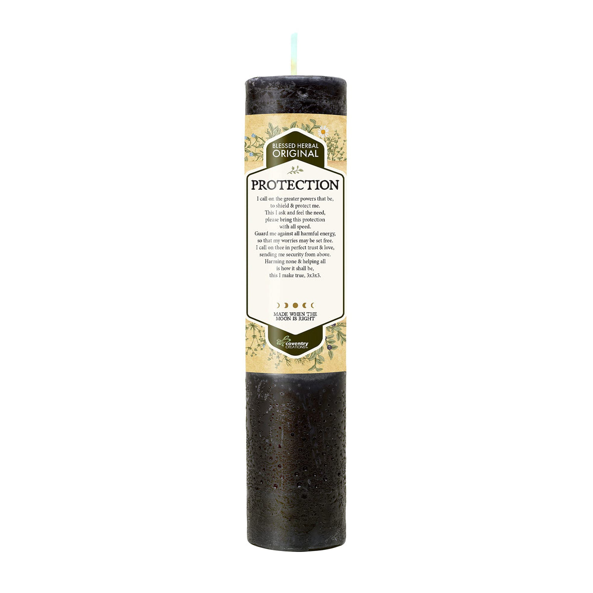 Coventry Creations Blessed Herbal Protection Candle close-up highlighting protective energy