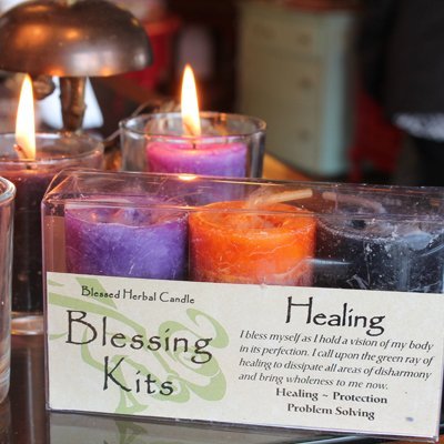 Coventry Creations Blessing Kit green ray focus image, suggests dissipating disharmony and fostering wholeness.