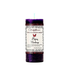 Coventry Creations Wicked Witch Mojo Flying Monkeys Candle in purple for bold ambience.