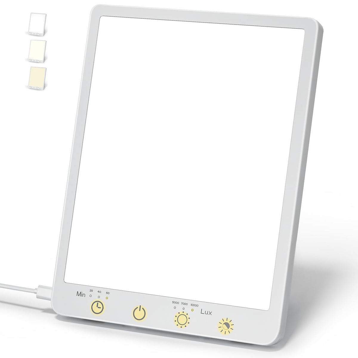 Covozon light therapy lamp in full 10,000 lux display for bright mornings.