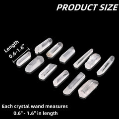 Covzoe crystal wands 0.6-1.6 inch, perfect for energy work and handheld focus.