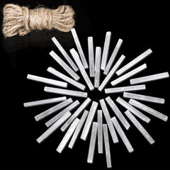 Covzoe selenite sticks 40-pack on display shelf promoting calm energy