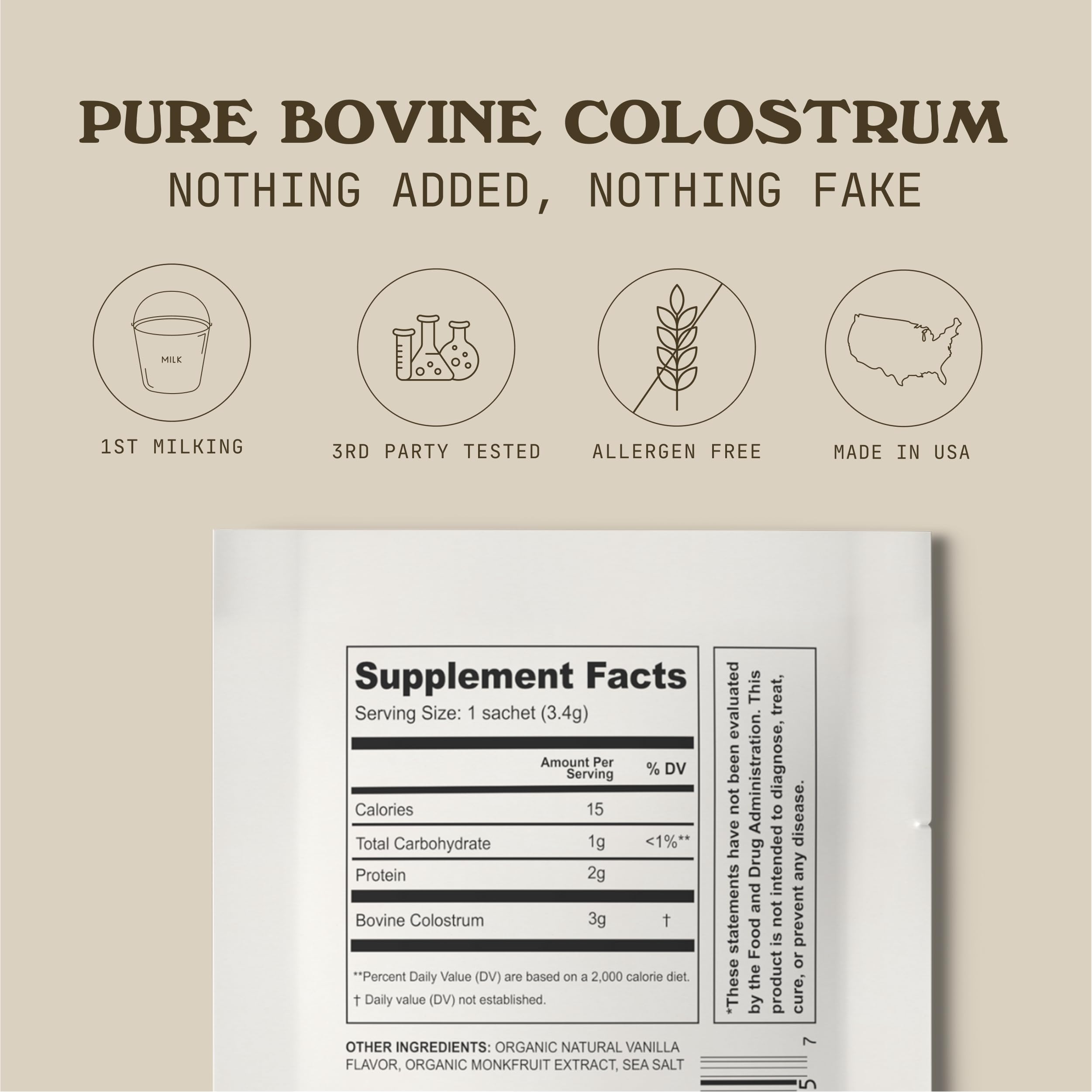 Cowboy Colostrum powder added to coffee for a creamy, convenient boost.