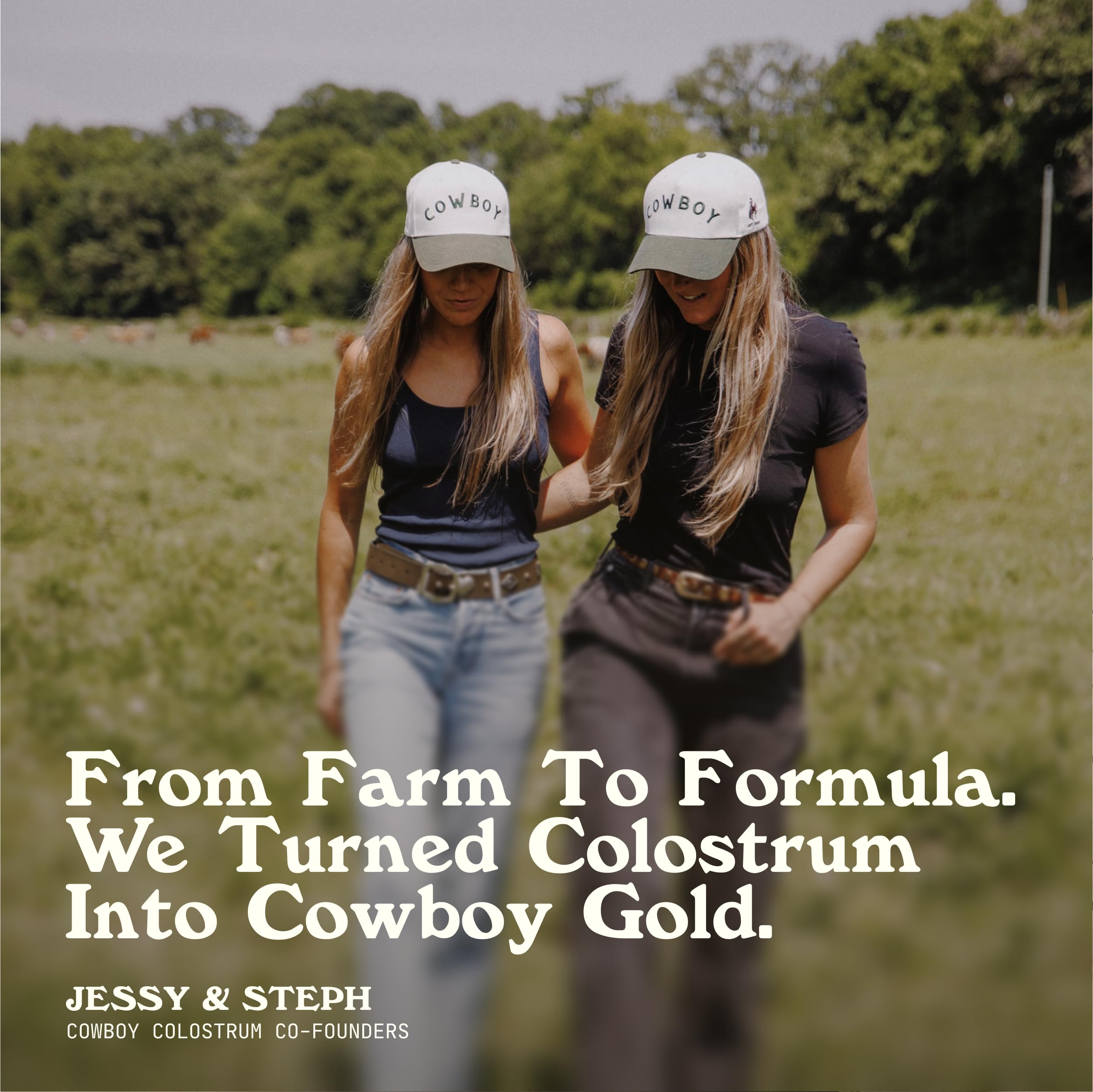 Cowboy Colostrum Powder bottle on shelf representing ethical sourcing