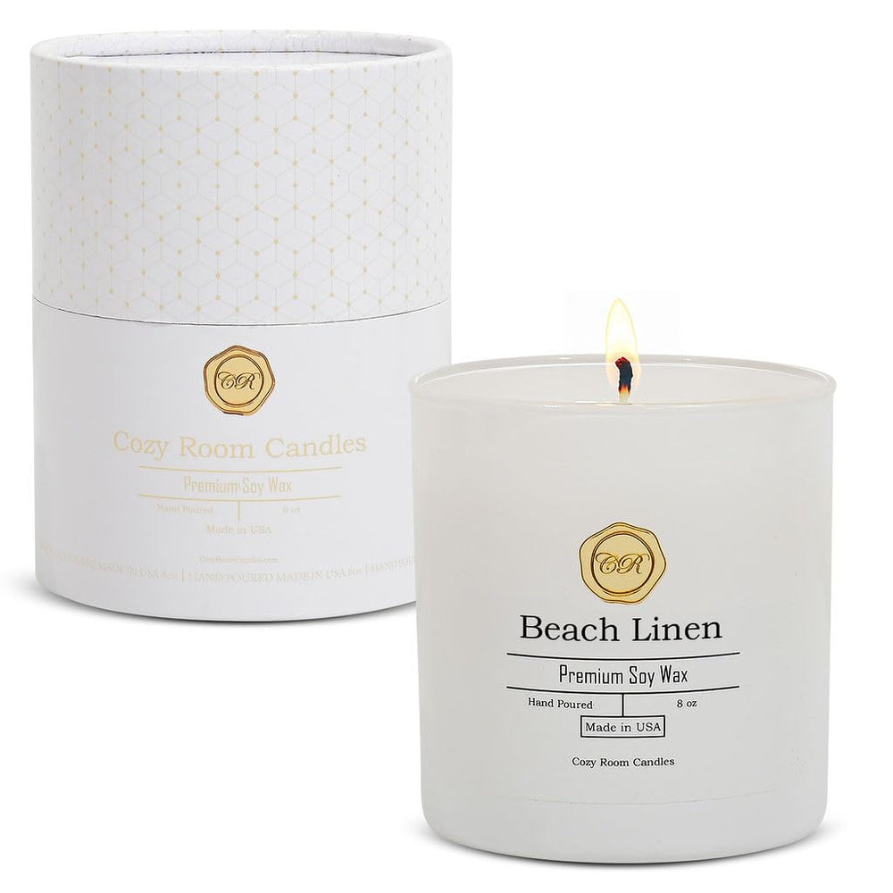 Cozy Room Candles hand-poured soy candle for clean indoor air.