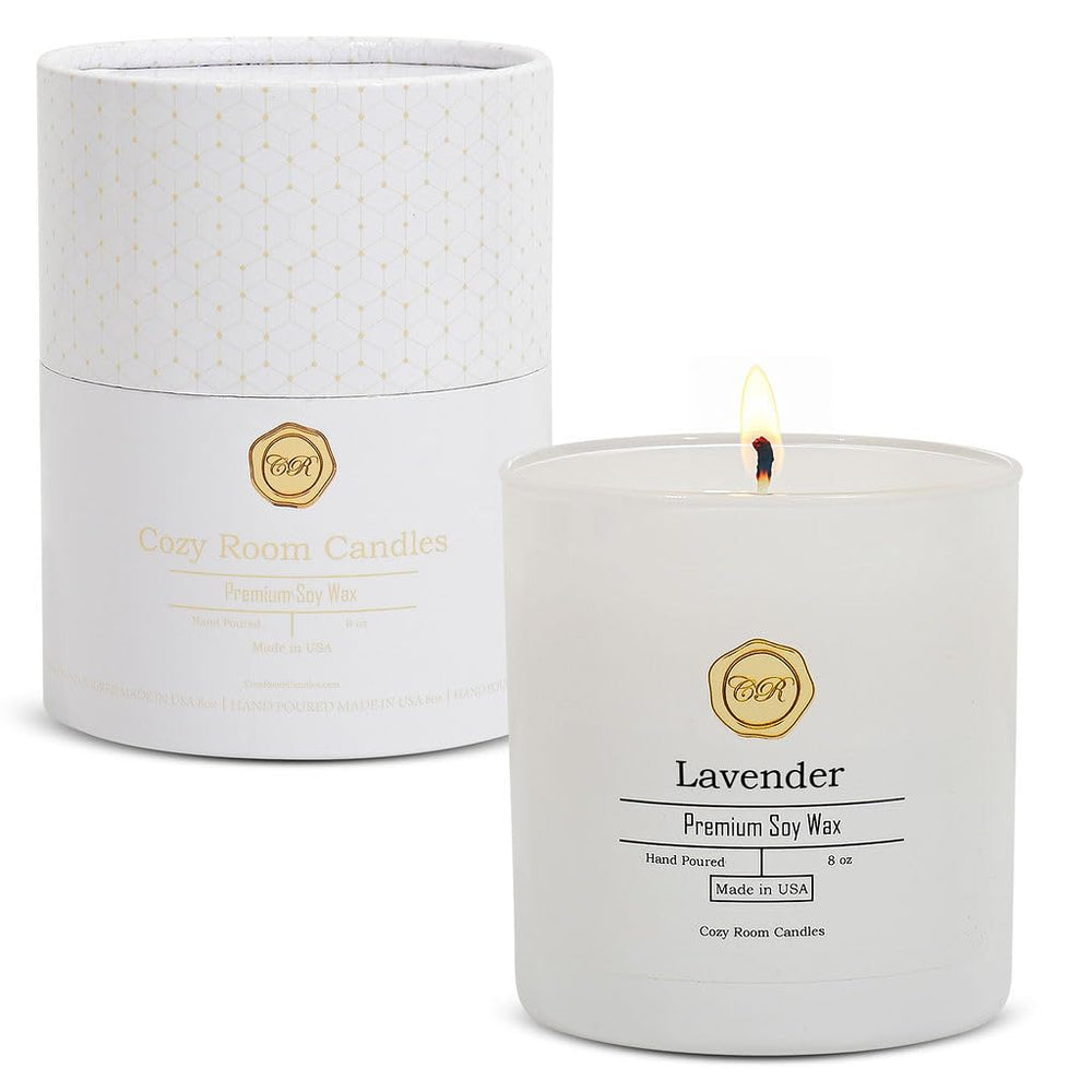 Cozy Room Candles Hand-Poured Wisconsin craft for high-quality fragrance.