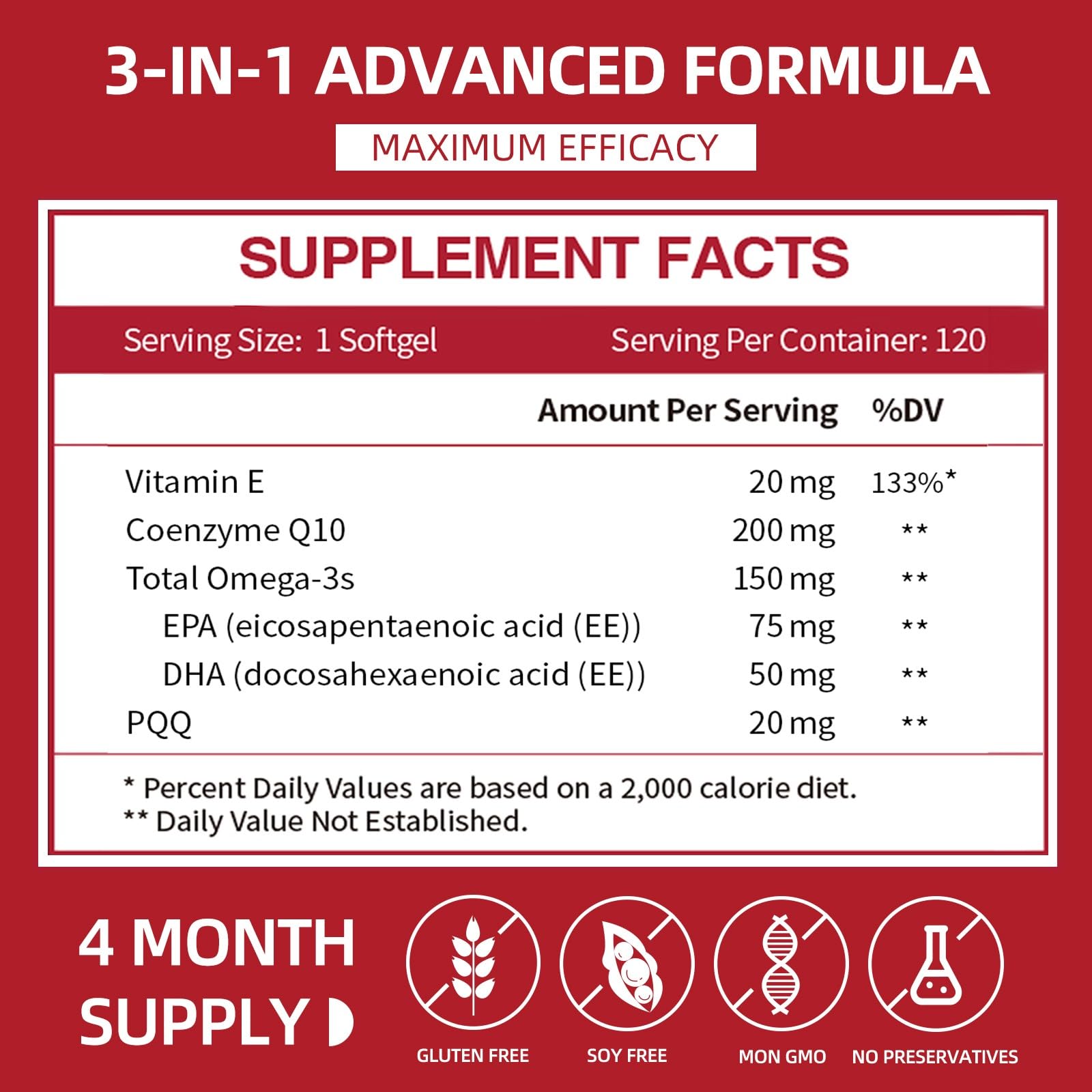 Cozynol CoQ10 softgels pouring to show oil-based formulation