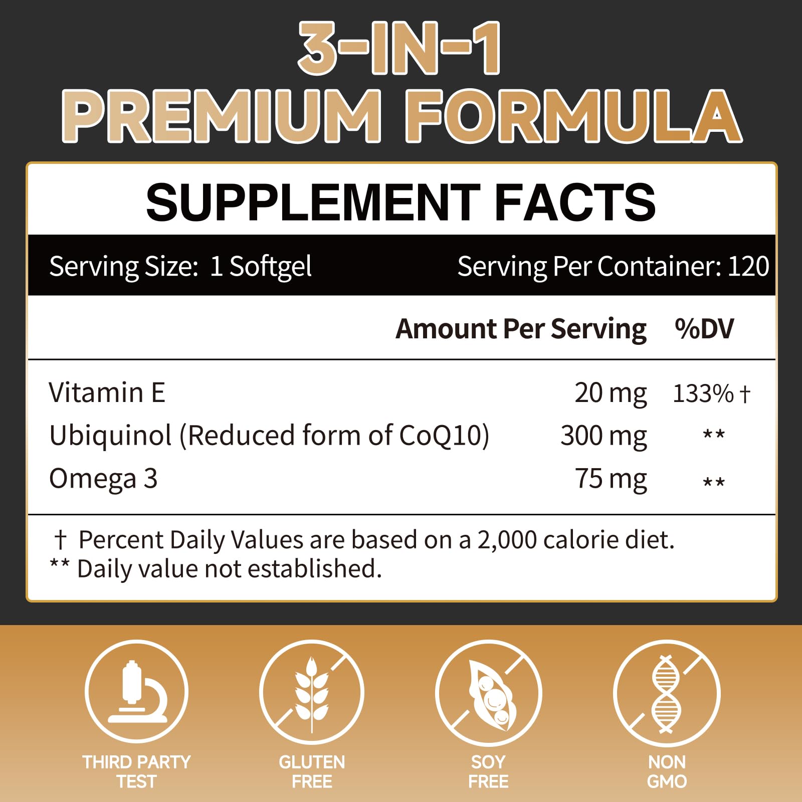Cozynol ubiquinol softgels with omega-3, heart-friendly nutrients for daily balance