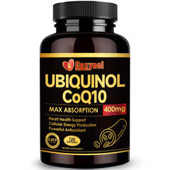 Cozynol Ubiquinol 400mg softgels bottle for daily energy support.