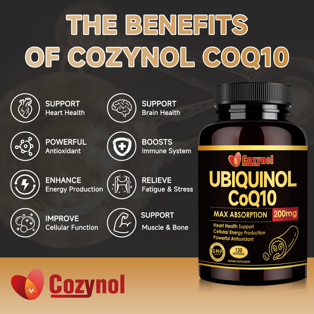 Cozynol wellness scene with softgels for energy and vitality.