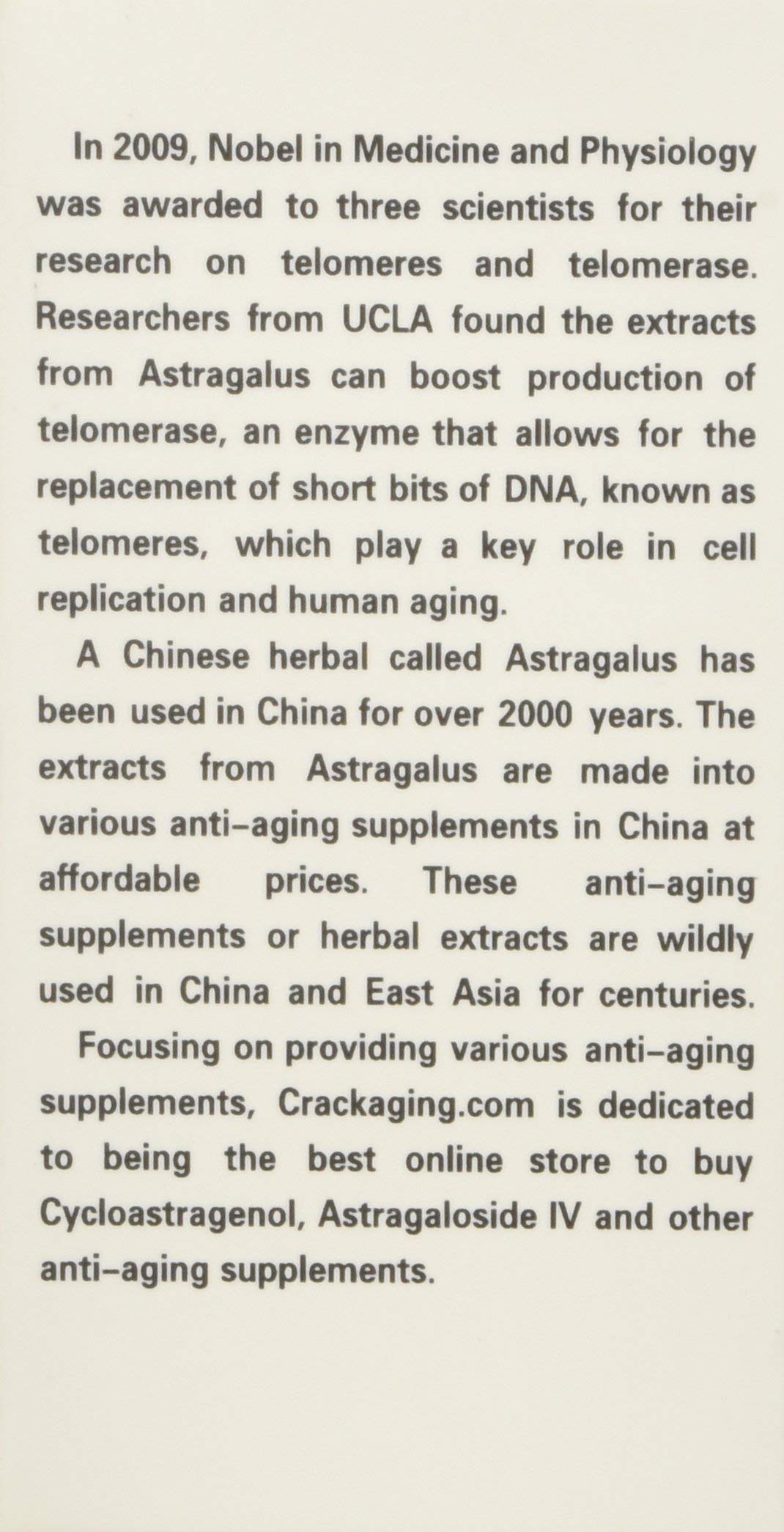 Crackaging Cycloastragenol capsules close-up with high purity emphasis