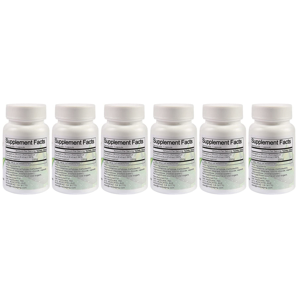 Crackaging Cycloastragenol bottle back displaying dosage and ingredients
