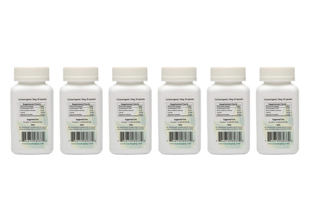 Crackaging capsules close-up emphasizing 98% purity and veggie capsule design.